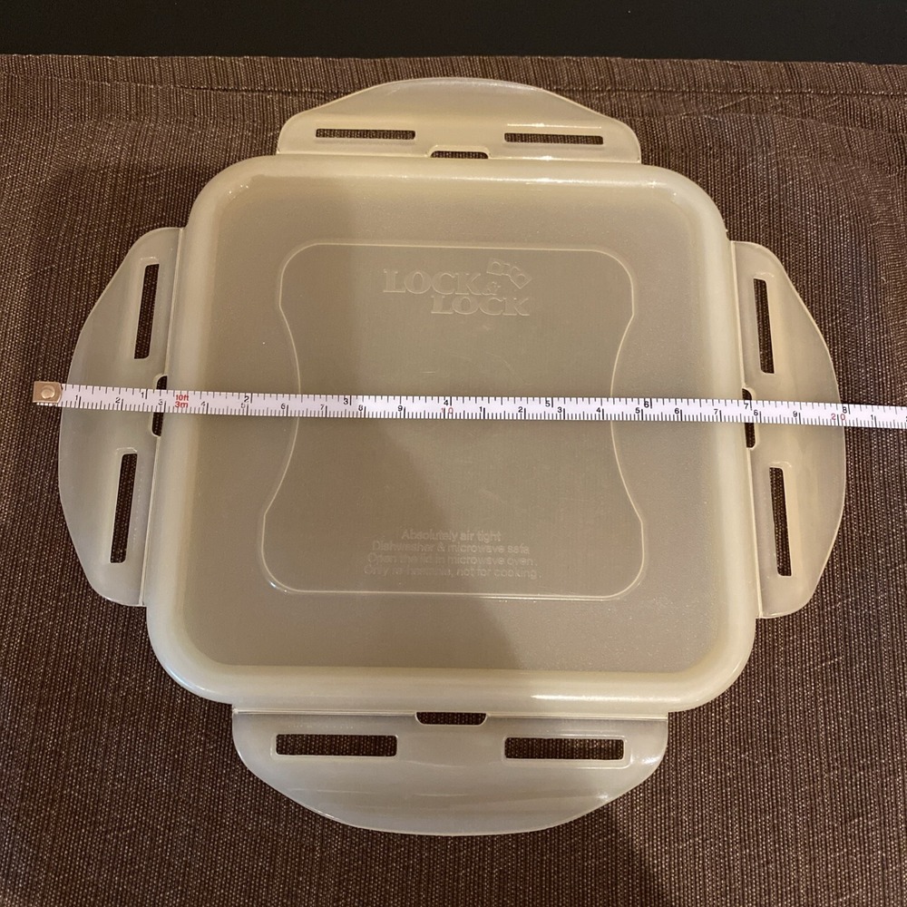 Lock & Lock 8x8 Square Clear Plastic Replacement Lid‎
